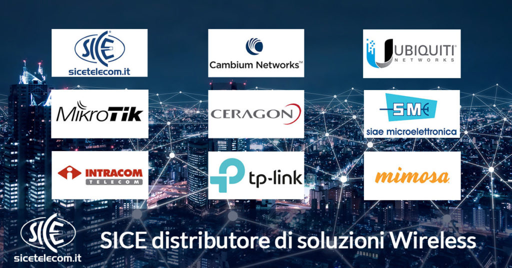 SICE distributore wireless cambium, ubiquiti, mikrotik, ceragon, siae, intracom-telecom, tp-lin, mimosa