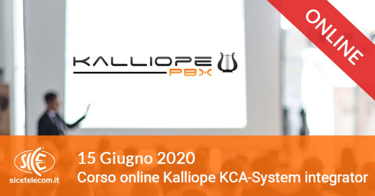 corso online kalliope KCA 23 settembre 2020 SICE Telecomunicazioni
