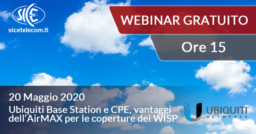SICE webinar ubiquiti 20 maggio