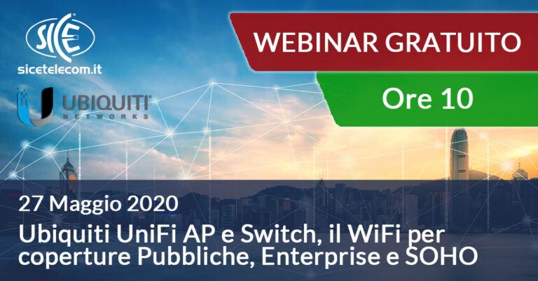 Webinar Ubiquiti UniFi AP 27 maggio SICE