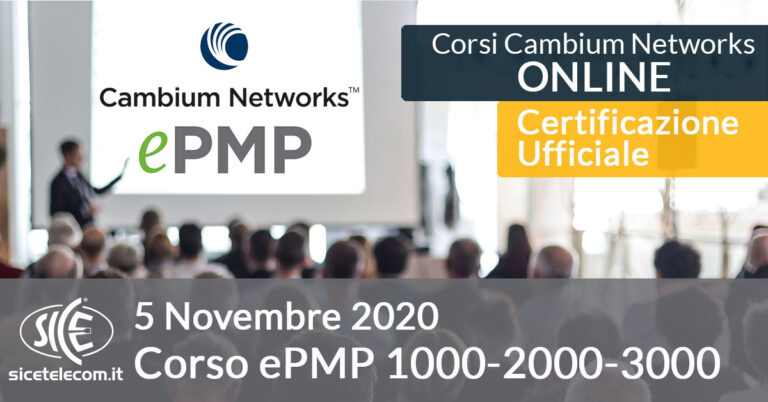 corso online ePMP Cambium Networks 5 novembre 2020 SICE