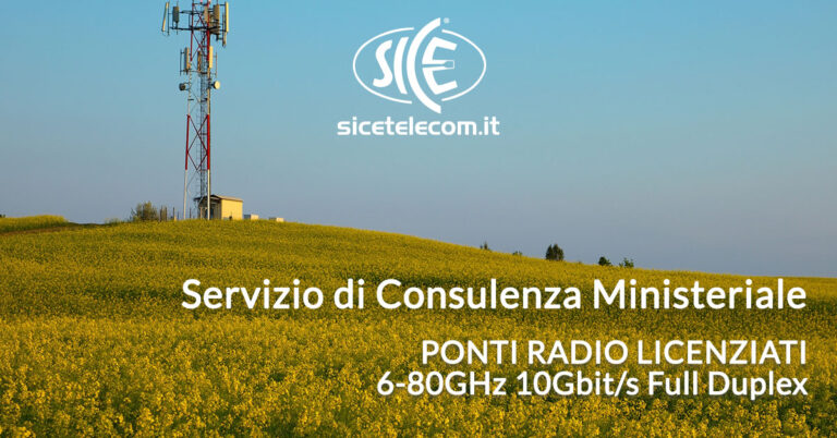 servizio di consulenza ministeriale per ponti radio licenziati SICE