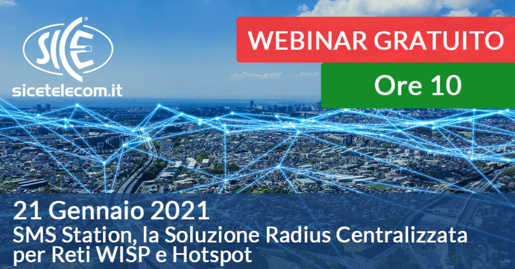 21 Gennaio: Webinar SICE SMS Station
