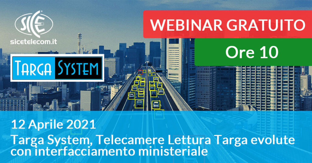 12 Aprile webinar targa system SICE