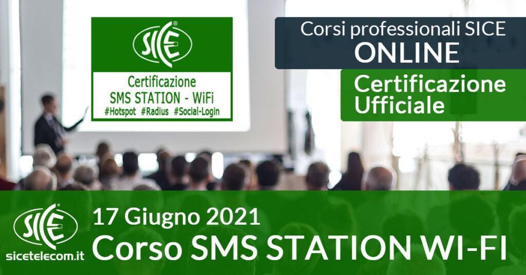 corso SICE SMS STATION Wi-Fi 17 giugno