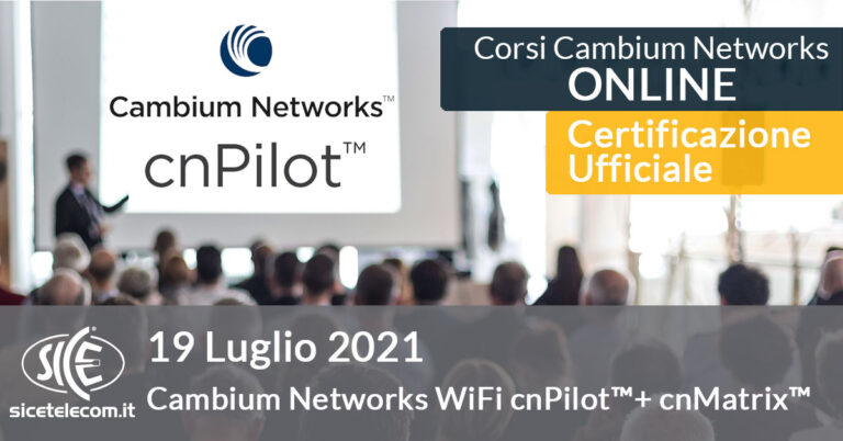 SICE corso Cambium Networks cnPilot
