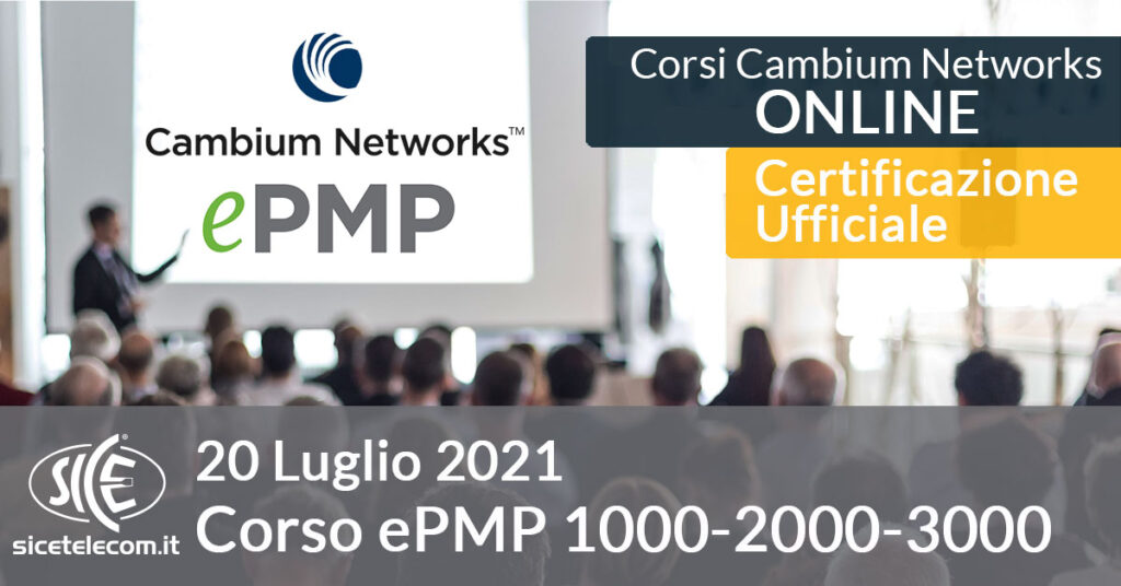 Corso Online Cambium Networks ePMP SICE Telecomunicazioni