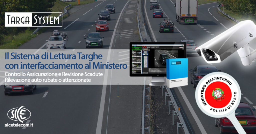 Lettura targhe Targa System SICE