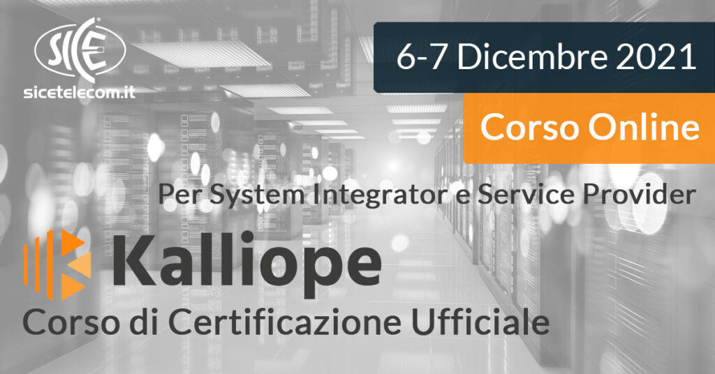 Corso Kalliope - SICE Telecomunicazioni