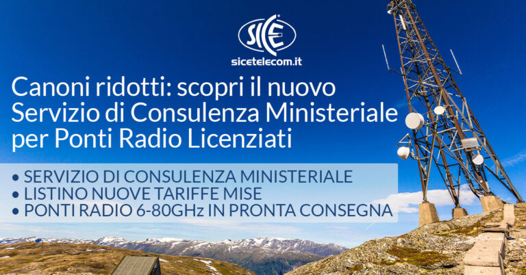 SICE Consulenza Ministeriale ponti radio licenziati