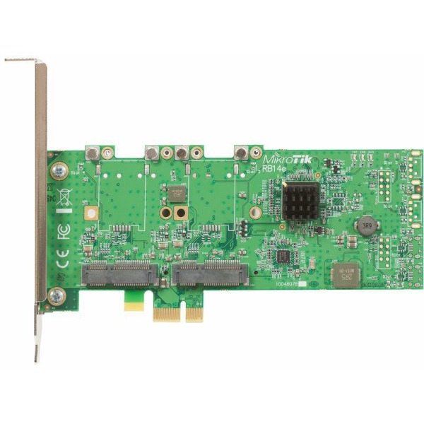 MikroTik | RB14E | RouterBOARD 14e Four slot miniPCIe-PCIe adapter | Interfaces MikroTik