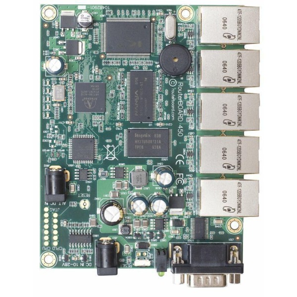 MikroTik | RB450 | RouterBOARD 450 with 300MHz Atheros CPU