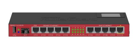 MikroTik | RB2011UIAS-IN | RouterBOARD 2011UiAS Atheros 74K CPU 128MB RAM 1xSFP 5ETH 5GETH | Routers