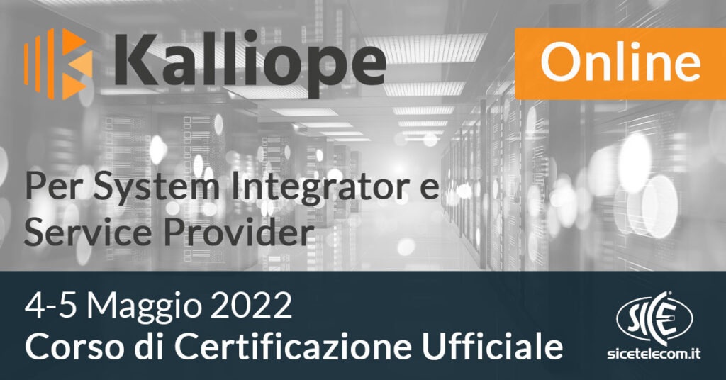 Corso certificazione Kalliope maggio 2022 - SICE