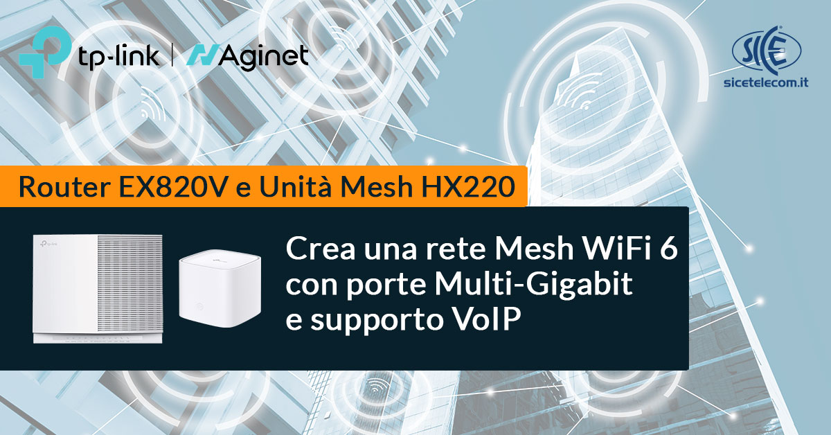 Router EX820V TP-Link per WISP, con EasyMesh, porte Multi-Gigabit e ...