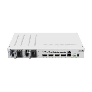 MikroTik | CRS504-4XQ-IN | Cloud Router Switch 4xQSFP28 100Gbps 1ETH 2xAC inputs | Switches