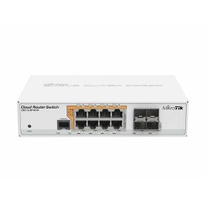 MikroTik | CRS112-8G-4S-IN | CloudRouterSwitch112-8G-4S-IN QCA8511 400MHz CPU 128MB 8GLAN | Switches