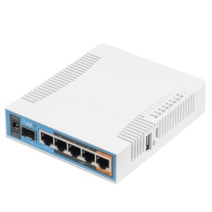 MikroTik | RB962UIGS5HACT2H | hAP AC 720MHz CPU 128MB         RAM 5GETH 2.4Ghz 802.11b/g/n+5GHz 802.11 | Wireless for home and office
