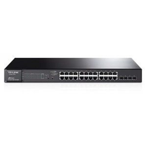 T1600G-28PS | 24Port Gigabit PoE+ Smart Switch 4SFP 802.3at/af 215W PoE