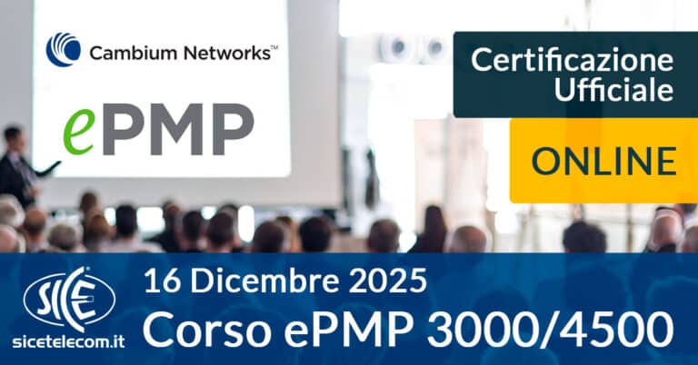 Corso Cambium ePMP 16 dicembre 2025 online - SICE