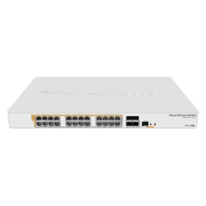 MikroTik | CRS328-24P-4S+RM | 24 Gigabit Ethernet router/switch 4 10Gbps SFP+ 500W 1U | Switches
