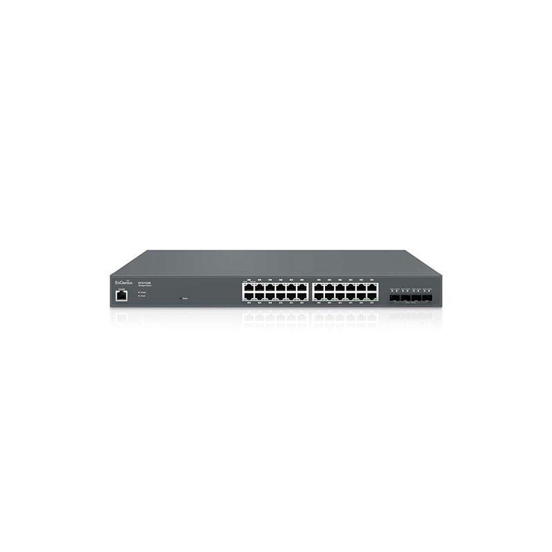 Engenius ECS1528 | Cloud Managed Switch 24-port GbE 4xSFP+ L2+ 19i