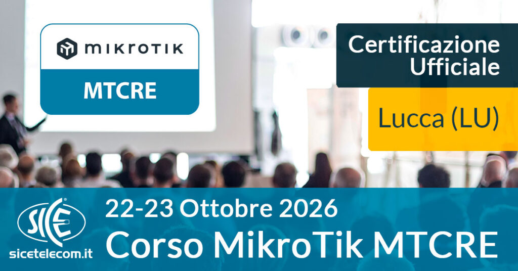 Corso MTCRE - ottobre 2026 - SICE Telecomunicazioni