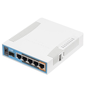 MikroTik | RB962UIGS5HACT2H | hAP AC 720MHz CPU 128MB         RAM 5GETH 2.4Ghz 802.11b/g/n+5GHz 802.11 | Wireless for home and office
