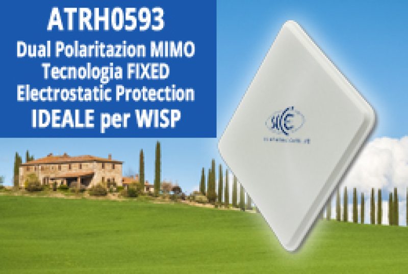 CPE Stella ATRH0593 23dB 5GHz Dual Polarization MIMO per WISP con Tecnologia FIXED