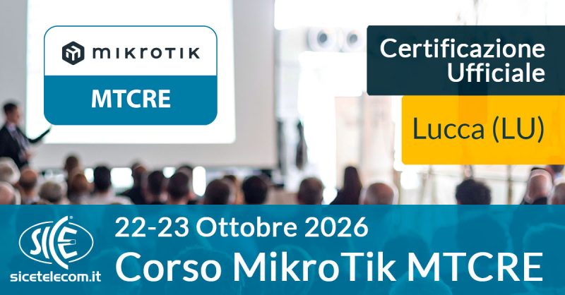 Corso MTCRE - ottobre 2026 - SICE Telecomunicazioni