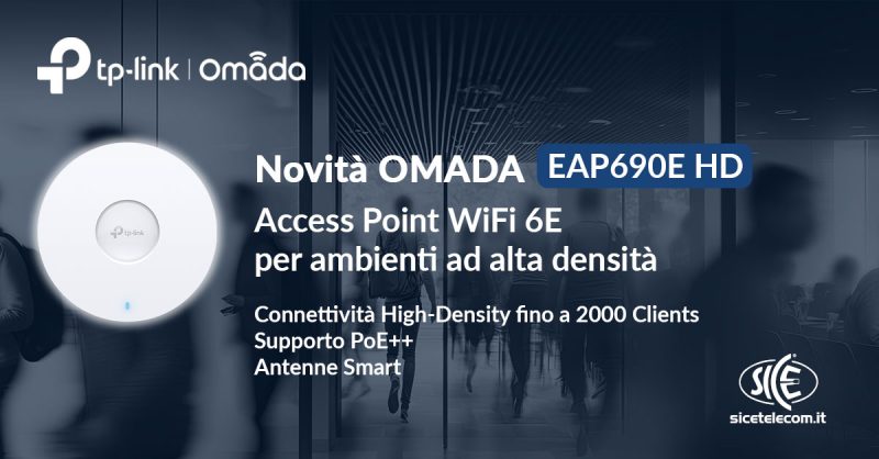 SICE distribuisce il nuovo-access-point-TP-Link-Omada-EAP690E-HD