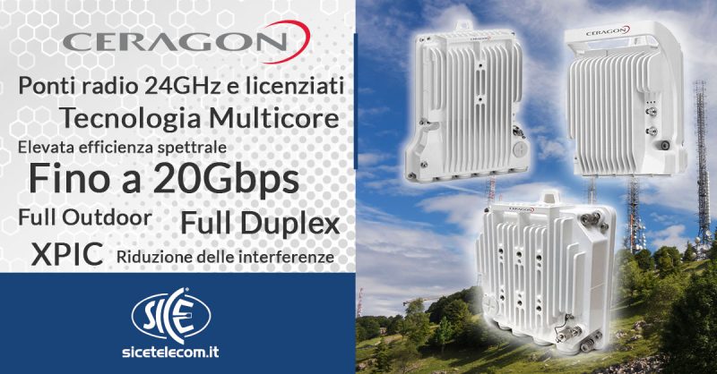 SICE distribuisce i Ponti-radio-Ceragon-24GHz