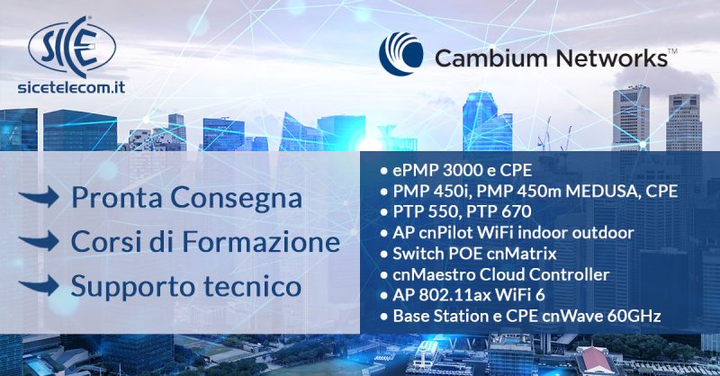 SICE distributore Cambium, pronta consegna, formazione