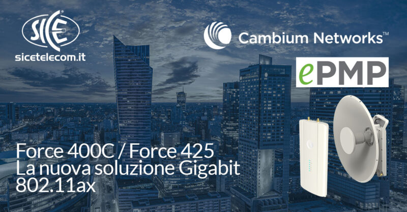 SICE nuove FORCE 400 Cambium Networks