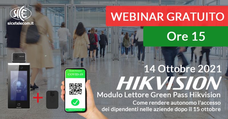 webinar lettore green pass Hikvision - SICE