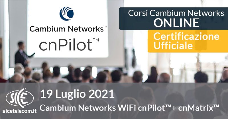 SICE corso Cambium Networks cnPilot