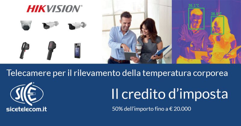 telecamere termografiche temperatura credito imposta SICE