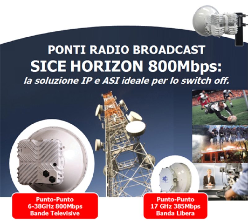SICE: Ponti Radio Broadcast ideali per lo Switch Off