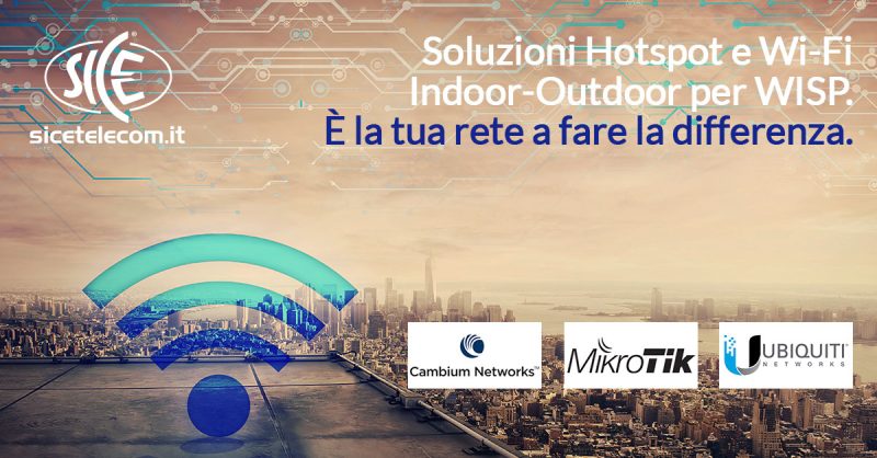 soluzioni per rete Wi-Fi indoor outdoor SICE