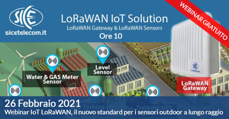 26 febbraio webinar iot Lorawan SICE