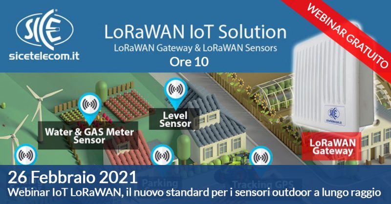 26 febbraio webinar iot Lorawan SICE